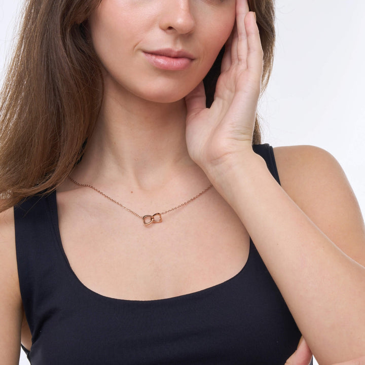 Personalised Double Hearts Necklace